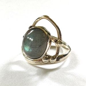 Sterling Silver Labradorite Ring sz 7